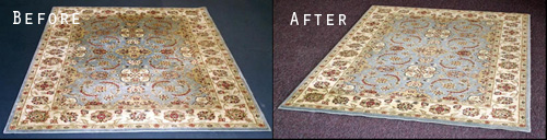 clean rug before and after